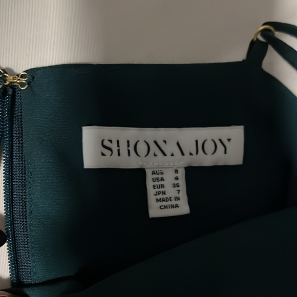 Shona Joy Luxe Tie Front Dress -Emerald - Picture 4 of 6